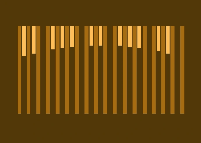 Imprimé de pédalier d'orgue pour l'entrainement